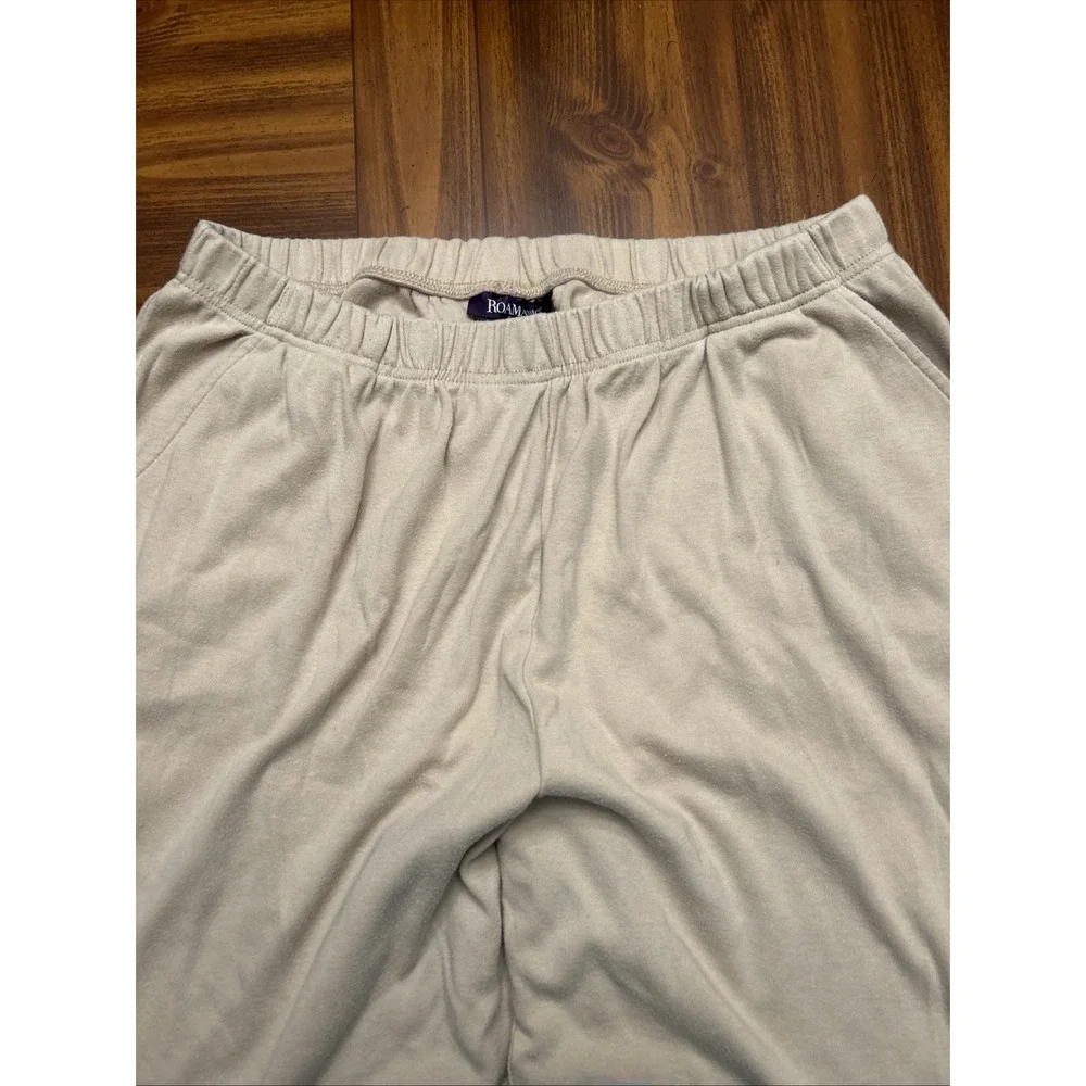 Woman's Plus 1X Petite Elastic Waist Pull On Pants Lot 3 Romans Brown Tan Gray‎